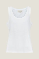 Organic Cotton Slub Vest | White