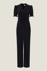 Tallulah Velvet Jumpsuit | Black