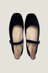 Velvet Mary Jane | Navy