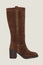 ALPE Selena Knee High Suede Boot | Chocolate