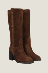 ALPE Selena Knee High Suede Boot | Chocolate