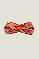 Arrow Leather Belt | Pink/Orange