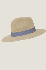 Panama Hat | Stripe Blue/White