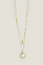 Heart Duo Necklace | White/Gold