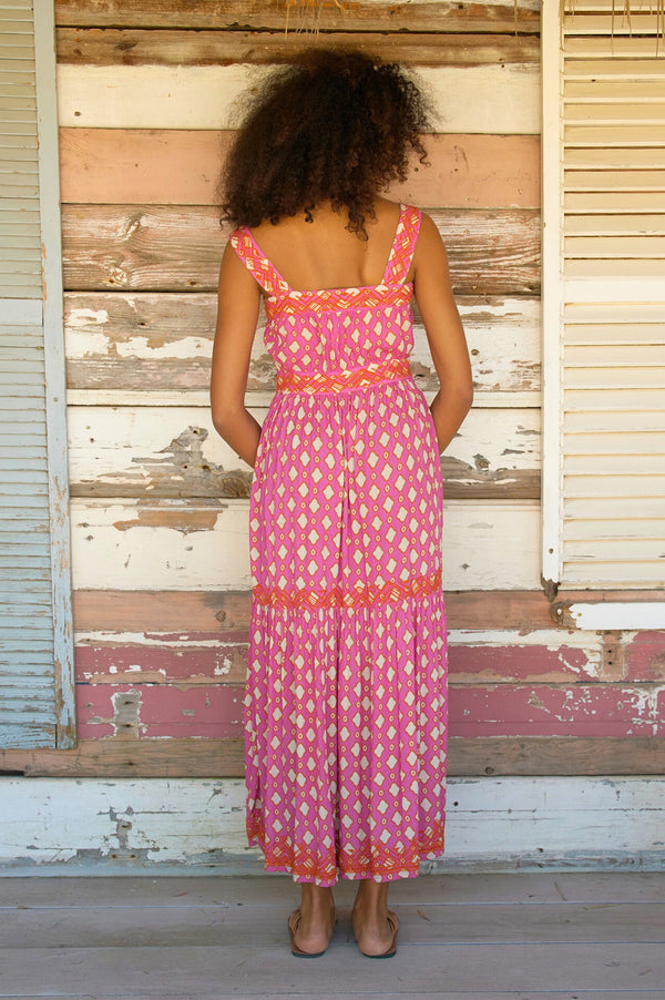 Natalie Dress | Pink/Orange