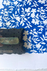 Hayden Block Print Dress | Japanese Cobalt