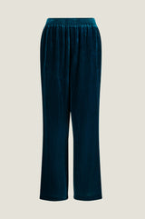 Velvet Side Stripe Trousers | Teal