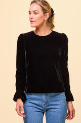 Victoria Velvet Top | Black