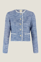 Violet Boucle Jacket | Blue/White