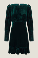 Esmee Velvet Short Dress | Emerald