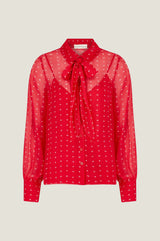 Ffion Blouse | Polka Dot Red/White