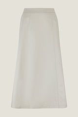 Susan Stretch Cotton Sateen Skirt | Taupe