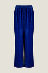 Velvet Side Stripe Trousers | Azure Blue
