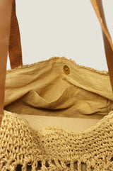 Raffia Crochet Beach Bag | Natural - Aspiga