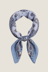 Paisley Print Square scarf | Paisley/Dusty Blue