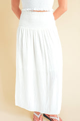 Brady Cheesecloth Skirt | White