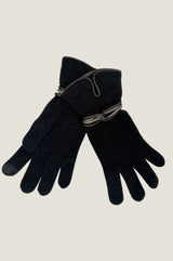 Touchscreen Wool & Cashmere Blend Gloves | Brown/Beige