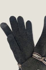Touchscreen Wool & Cashmere Blend Gloves | Brown/Beige