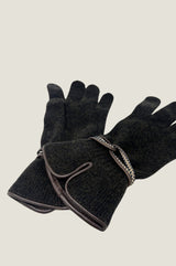 Touchscreen Wool & Cashmere Blend Gloves | Brown/Beige
