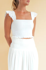 Bryony Cheesecloth Top | White