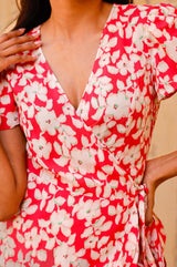 Chelsea EcoVero™ Wrap Dress | Blossom Pink/Cream