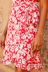 Chelsea EcoVero™ Wrap Dress | Blossom Pink/Cream