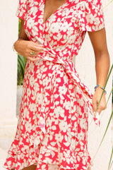Chelsea EcoVero™ Wrap Dress | Blossom Pink/Cream
