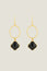 ASHIANA Clover Earrings | Gold/Navy