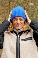Rona Rib Knit Hat | Cobalt blue
