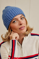 Rona Rib Knit Hat | Light blue