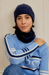 Rona Rib Knit Hat | Navy