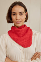 Merino Wool Tie Neck Scarf | Red