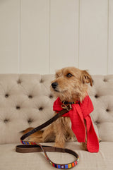 Merino Wool Tie Neck Scarf | Red