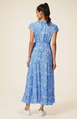 Demi EcoVero™ Wrap Dress | Blue/White