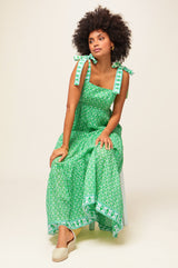 Tabitha Dress | Pop Flower Green/White