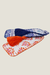 Block Printed Organic Cotton Quilted Bookmark | Hot Coral