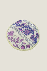 Block Print Face Pads | Linear Botanical Purple