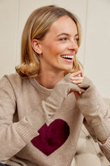 Merino Wool Fingerless Gloves | Taupe