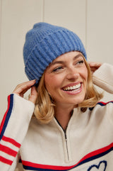 Rona Rib Knit Hat | Light blue
