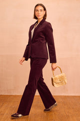 Juliette Stretch Corduroy Trouser | Burgundy
