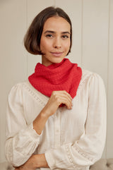 Merino Wool Tie Neck Scarf | Red