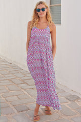 Lenu Maxi Dress | Aztec Pink/Purple