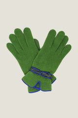 SANTACANA Touchscreen Wool & Cashmere Blend Gloves | Green/Navy