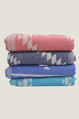 Pestemal Greek Absorbent Towels | Marina Blue - Aspiga