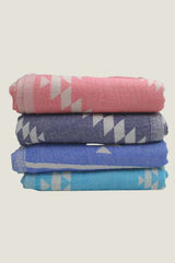 Pestemal Greek Absorbent Towels | Turquoise - Aspiga