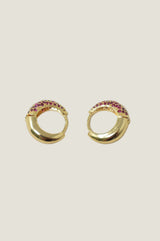 Spark Huggie Earrings | Ruby