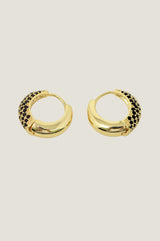 Spark Huggie Earrings | Black