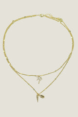 ASHIANA Island Charm Necklace | Gold