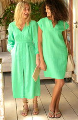 Jamila Linen Dress | Green