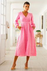 Jamila Linen Dress | Baby Pink